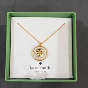 Kate Spade Gold and White Floral Necklace